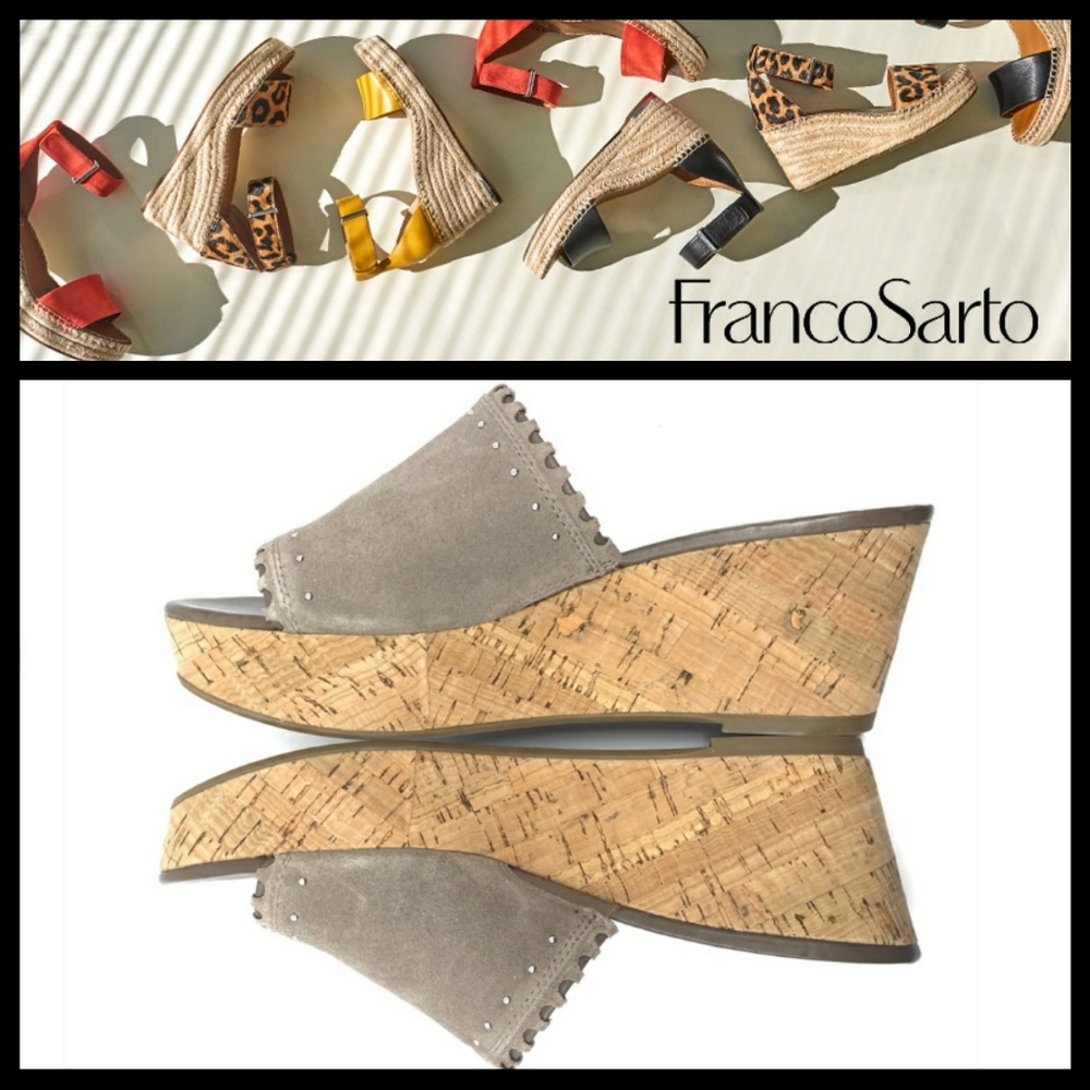 Franco Sarto Faine Wedge Slide On Sandals